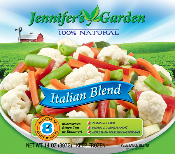 Jennifer's Garden Italian Blend Food Product Photography